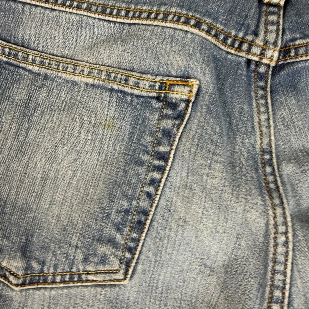 American Eagle Jean Mens 34x30 Blue Denim Straight Leg Cotton Relaxed Fit Modern